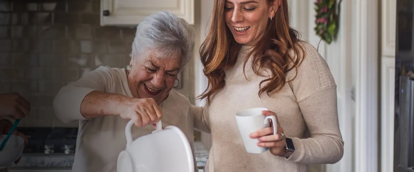 three women in kitchen