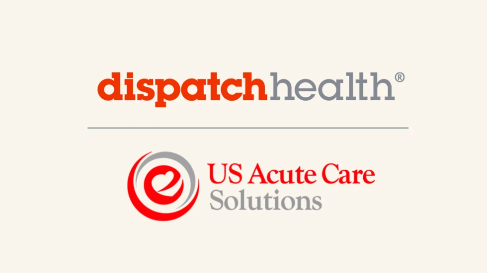 DispatchHealth and US Acute Care Solutions logos partnership announcement