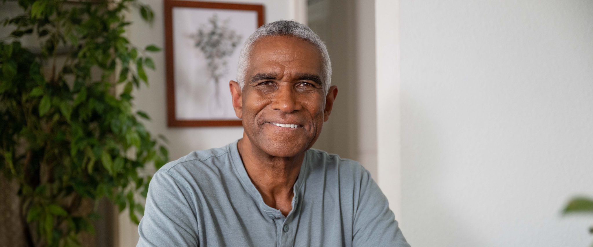 Patient at home awaiting in-home medical care.